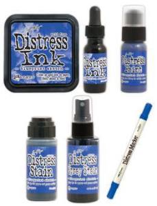 Distress Ink Color of the Month - Blue Print Sketch